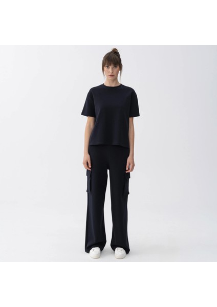 Holly Kadın % 100 Pamuk Kısa Kol Tişört Lacivert fırsatları