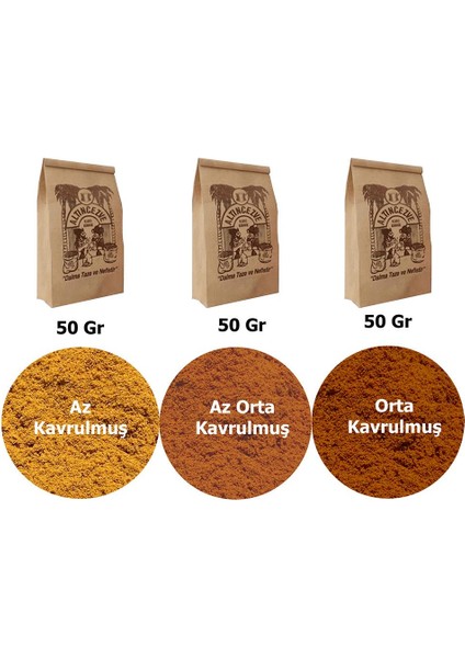 Günlük Taze Çekilmiş Türk Kahvesi Tanışma Paketi 3X50 gr