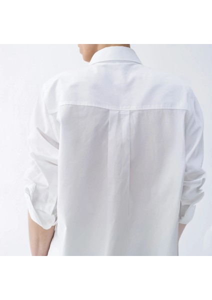 Nora Kadın %100 Pamuklu Oversize Gömlek Beyaz fırsatları