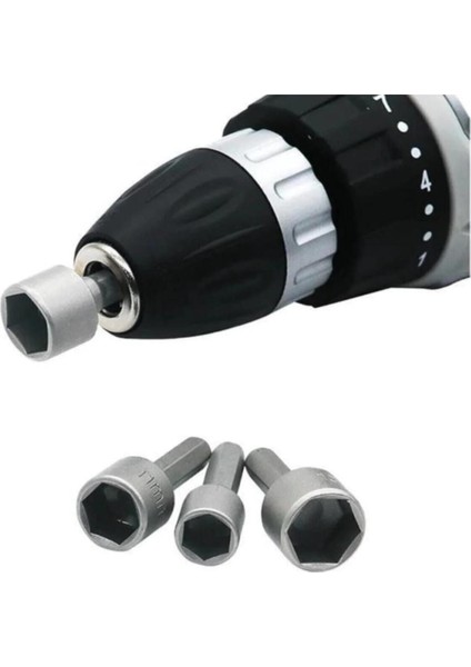Manyetik Mıknatıslı 5 6 7 8 9 10 11 12 13 mm Somun Civata Adaptör Seti Crv Metal Matkap Uyumlu Uç modelleri