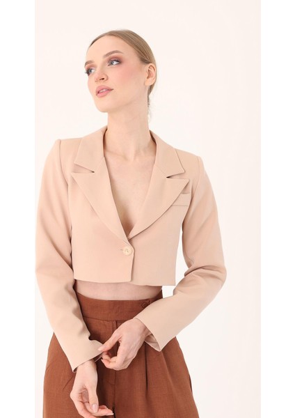 Crop Blazer Ceket-Taş fiyatları