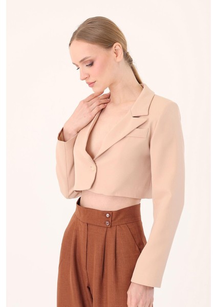 Crop Blazer Ceket-Taş indirimleri