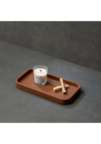 Marta Dekoratif Deri Tepsi Açık Kahverengi 35X19X3 cm fiyatları