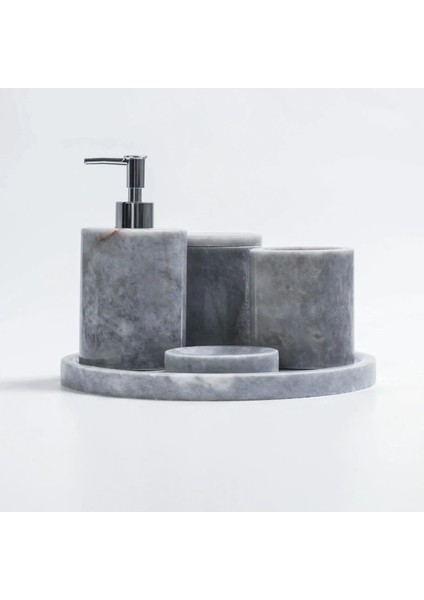 Rizz Mermer 5 Li Banyo Seti Gri fırsatları
