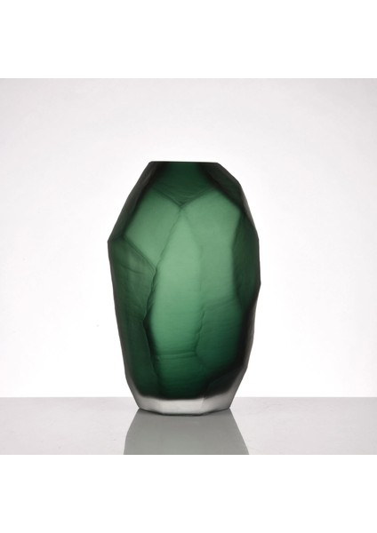 Remy El Yapımı Cam Vazo Yeşil Büyük