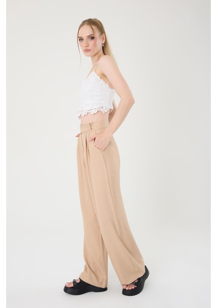 Keten Karışımlı Kore Model Palazzo Pantolon modelleri