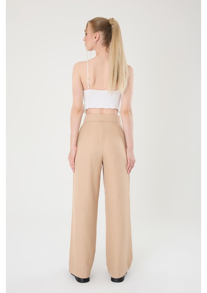 Keten Karışımlı Kore Model Palazzo Pantolon indirimleri