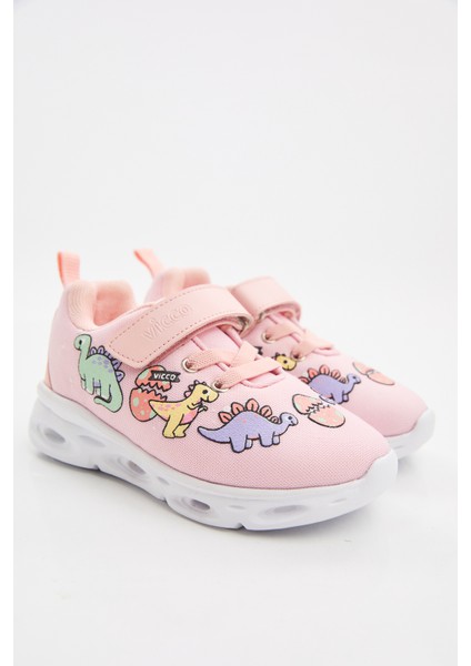 Dino Işıklı Kız Bebek Pudra Spor Ayakkabı indirimleri
