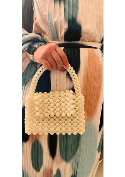 Kadın Abiye Çanta Inci Taşlı Boncuk Elişi Çanta Kristal Beyaz Boncuklu Çanta, Beyaz Inci Boncuklu Çanta Çanta Omuz Çantası, Kristal Çanta, Beyaz Inci Akşam Çantası, Boncuklu Çanta, Gelin Çantası