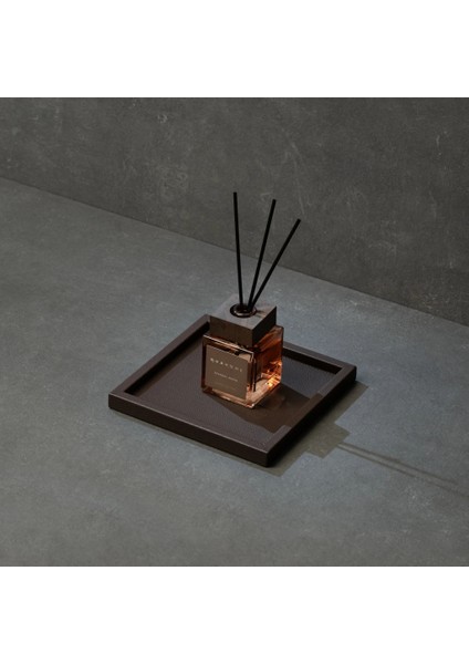 Rita Dekoratif Deri Tepsi Koyu Kahverengi 22X22X2,5 cm fiyatları