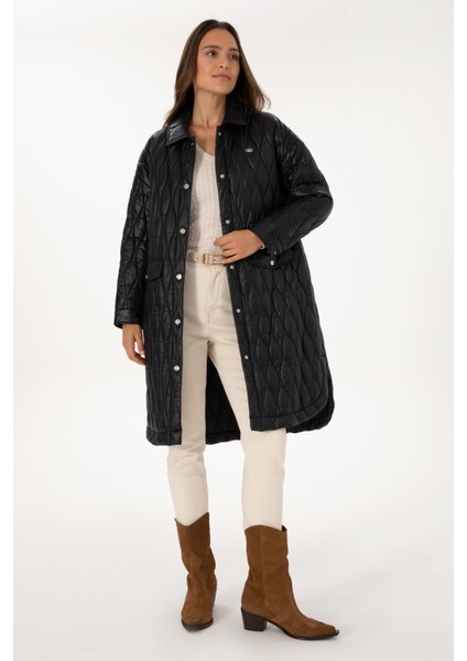 Kadın Siyah Kaban 50308615-VR046 fırsatları