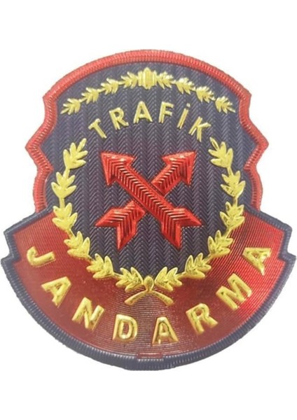 Jandarma Trafik Kol Arması 3d, 2025 Yeni Model Tip Cırtlı, Standart Ölçü,