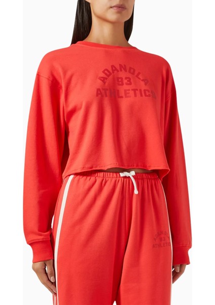 Modal Karışım Campus Crop Sweatshirt