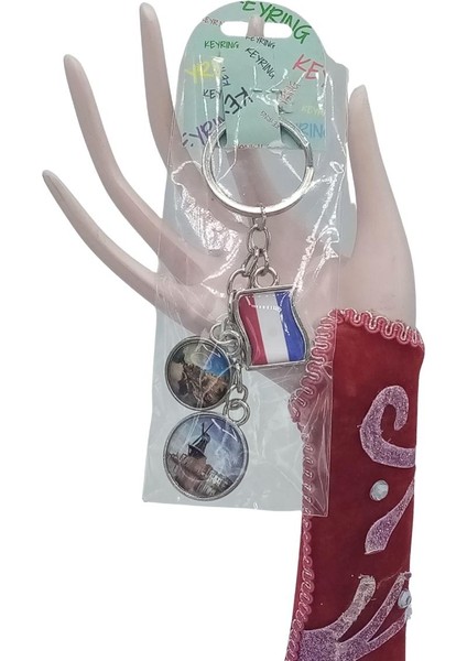 Hollanda Üçlü Epoksi Metal Çift Taraflı Damla Anahtarlık Holland fiyatları