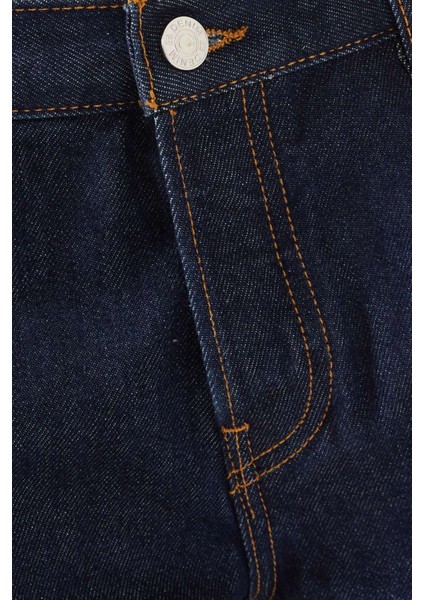 Lacivert Portman Düşük Bel Şort - Denim Kumaş - Rahat ve Yapılandırılmış Tasarım fırsatları