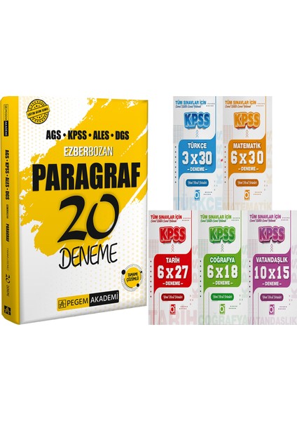 2026 Ags Kpss Ales Dgs Ezberbozan Paragraf 20 Deneme - 5 Ders 31 Deneme