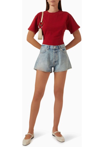 Arbor Şort - Açık Mavi - Pamuklu, Rahat Kesim, Dayanıklı Denim fiyatları