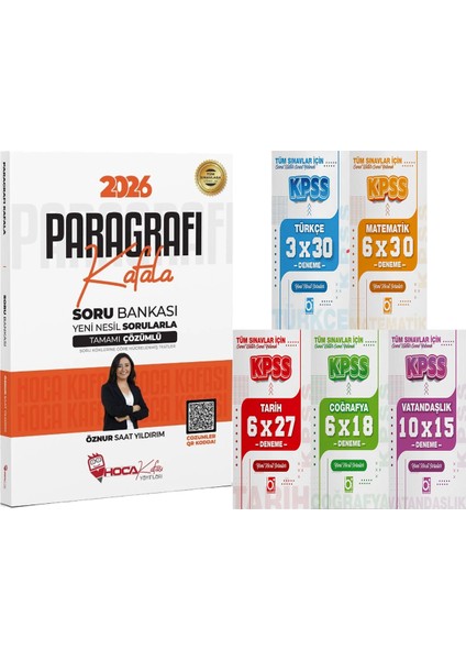 2026 Kpss Tyt Ales Dgs Paragrafı Kafala Soru Bankası Çözümlü Öznur Saat Yıldırım + 5 Ders 31 Deneme