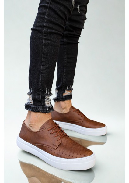 Erkek Spor Ayakkabı Taba/beyaz MN061