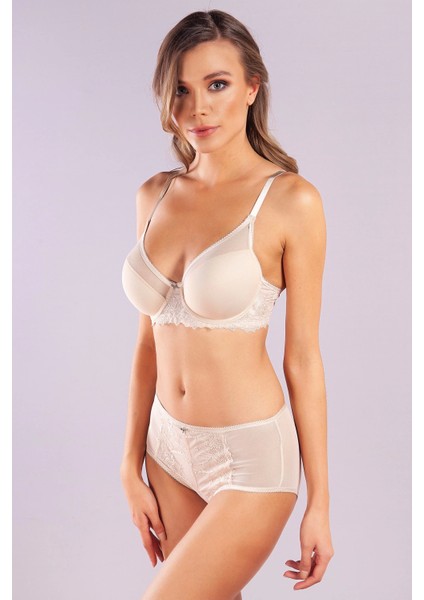 Golshan Gaspara Control Slip, Kadın Güpürlü Tül Ten Renk Yüksek Bel Külot fırsatları