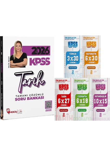 2026 Kpss Tarih Soru Bankası Çözümlü Selin Ortaç + 5 Ders 31 Deneme