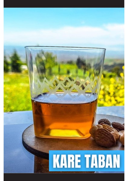 Plastik Viski Bardağı 10 Adet - Kare Tabanlı Sert Plastik Bardak modelleri