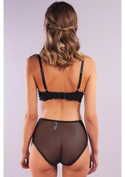 Golshan Gaspara Control Slip, Kadın Güpürlü Tül Siyah Renk Yüksek Bel Külot fırsatları