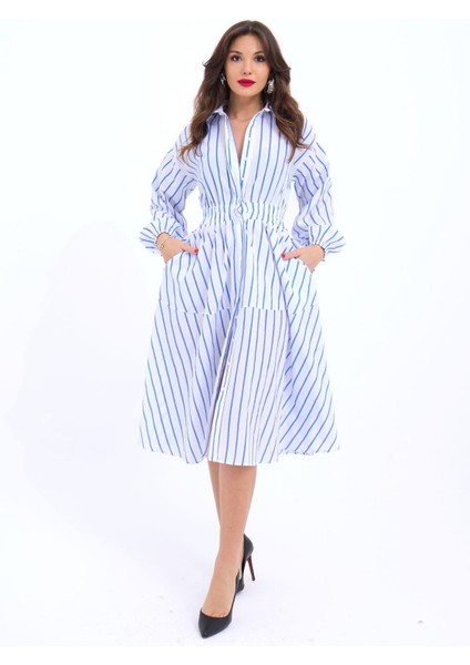 6813 Elbise-Baltimore Çizgili