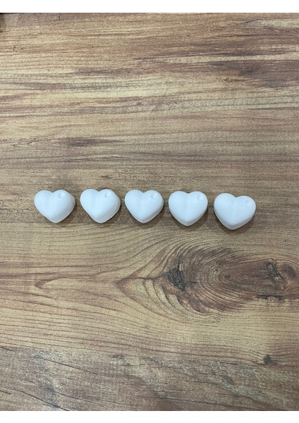 Beyaz Bombeli 5'li Kalpli Magnet Seti – Fotoğraf ve Not Tutucu, Buzdolabı Süsü, Güçlü Mıknatıs, Deko indirimleri