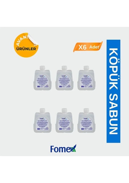 F303 Köpük Sabun 500 ml Standart 6 Adet
