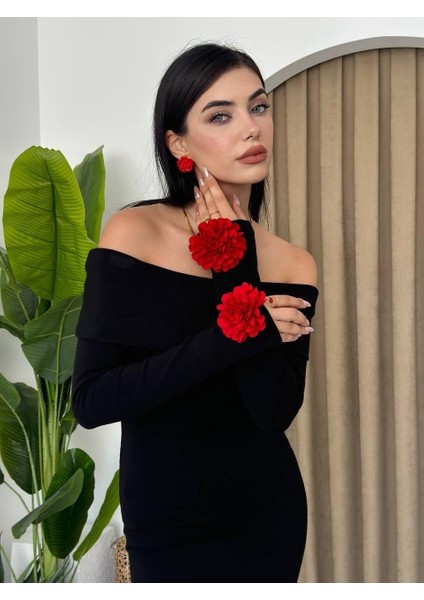 Livora Gül Detay Elbise