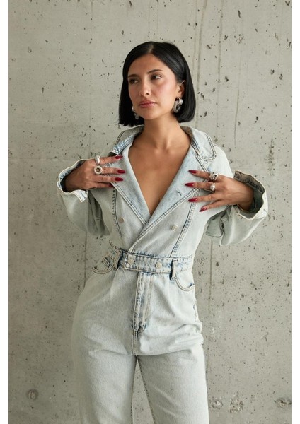 Kar Yıkama Blue Denim Tulum fiyatları