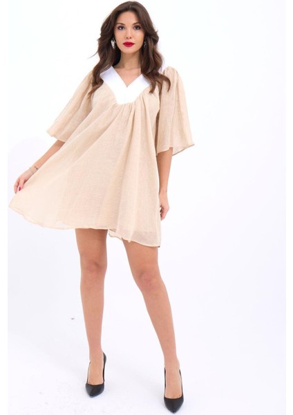 7009 Elbise-Bej fiyatları