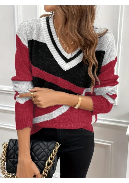 Kadın Uzun Kollu V Yakalı Kısa Triko Elbise fırsatları