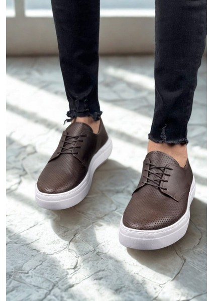 Erkek Spor Ayakkabı Kahve/beyaz MN061