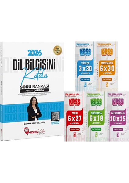 2026 Kpss Tyt Dil Bilgisini Kafala Soru Bankası Çözümlü Öznur Saat Yıldırım + 5 Ders 31 Deneme