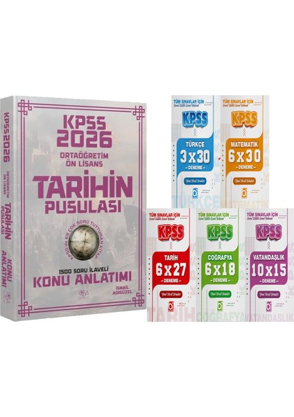 2026 Kpss Lise Ortaöğretim Ön Lisans Tarihin Pusulası Konu Anlatımı Ismail Adıgüzel + 5 Ders 31 Deneme