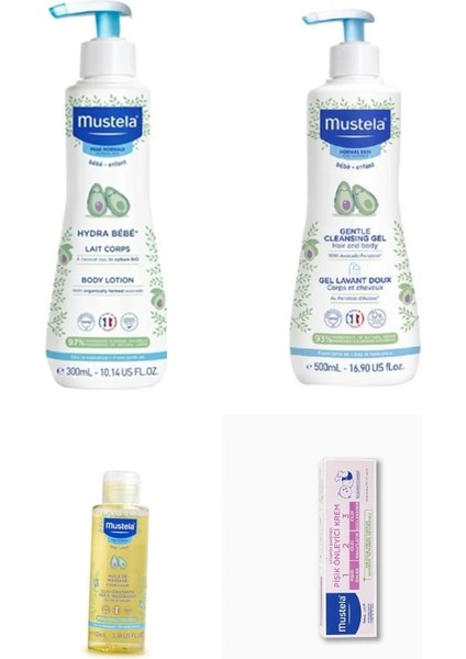 Yenidoğan Günlük Bakım Seti 4 Parça Paraben İçermez Tüm Cilt Tipleri İçin