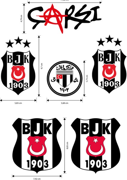 Beşiktaş Uv Dtf Kask - Motor Sticker Seti – 6 Parça, Kabartmalı & Dayanıklı Motor Sticker