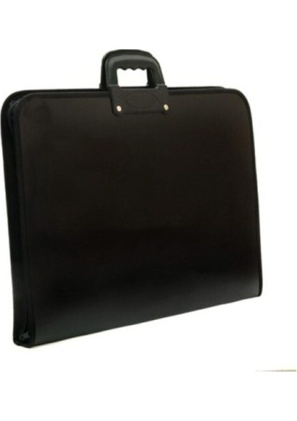 Şık Siyah ve Bej Proje Çantası 35X50 Cm, Fonksiyonel ve Estetik Tasarım