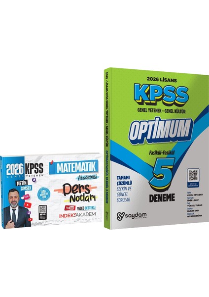 2026 Kpss Matematik Akademisi Video Ders Notları + Lisans Optimum 5 Deneme
