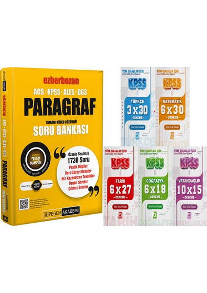 2026 Ags-Kpss-Ales-Dgs Ezberbozan Paragraf Video Çözümlü Soru - 5 Ders 31 Deneme