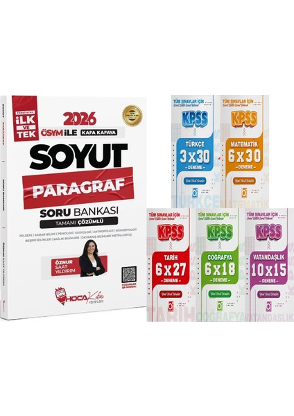 2026 Kpss Tyt Ales Dgs Soyut Paragraf Soru Bankası Çözümlü Öznur Saat Yıldırım + 5 Ders 31 Deneme