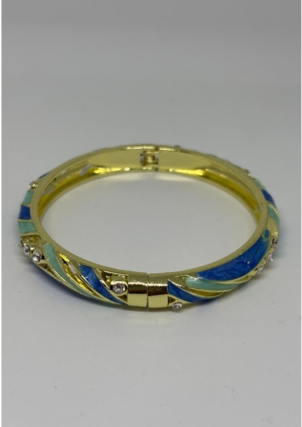 Kelepçeli Mineli Bileklik Mavi modelleri