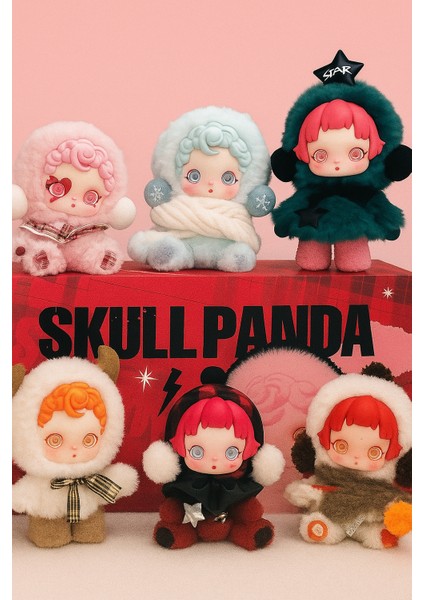Labubu Skull Panda Sürpriz Paket monster new sürpriz paket ithal skullpanda gotik kız peluş anahtarlık
