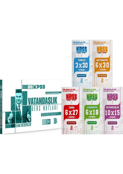 2026 Kpss Vatandaşlık Ders Notları + 5 Ders 31 Deneme