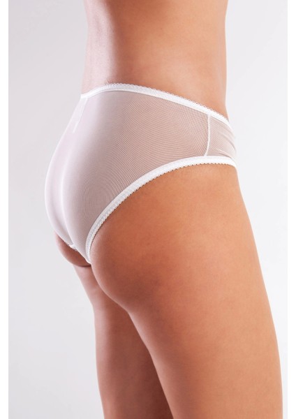 Golshan Gaspara Mini Slip, Kadın Güpürlü Tüllü Ekru Normal Kesim Külot modelleri