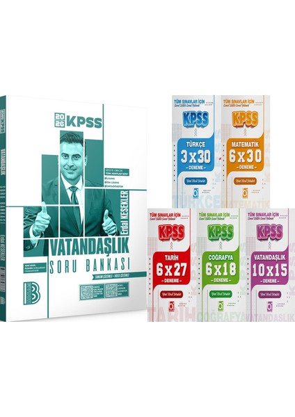 2026 Kpss Vatandaşlık Tamamı Çözümlü Soru Bankası + 5 Ders 31 Deneme