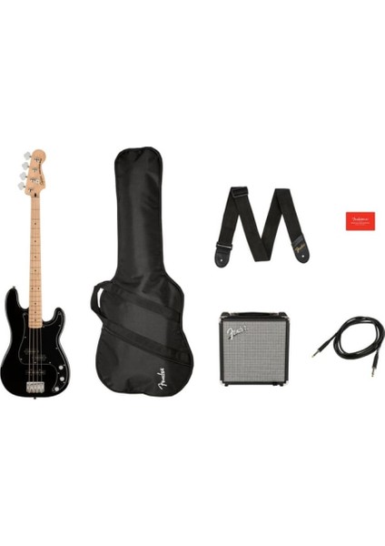 Affinity Precision Bass Pj Akçaağaç Klavye Black Rumble 15 Bas Gitar Seti