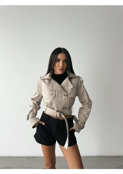 Crop Trench Kemer Detaylı - Taş indirimleri